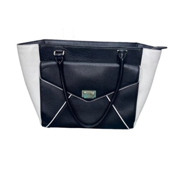 KATE Spade Leather Black & White Handbag - Picture 1 of 16